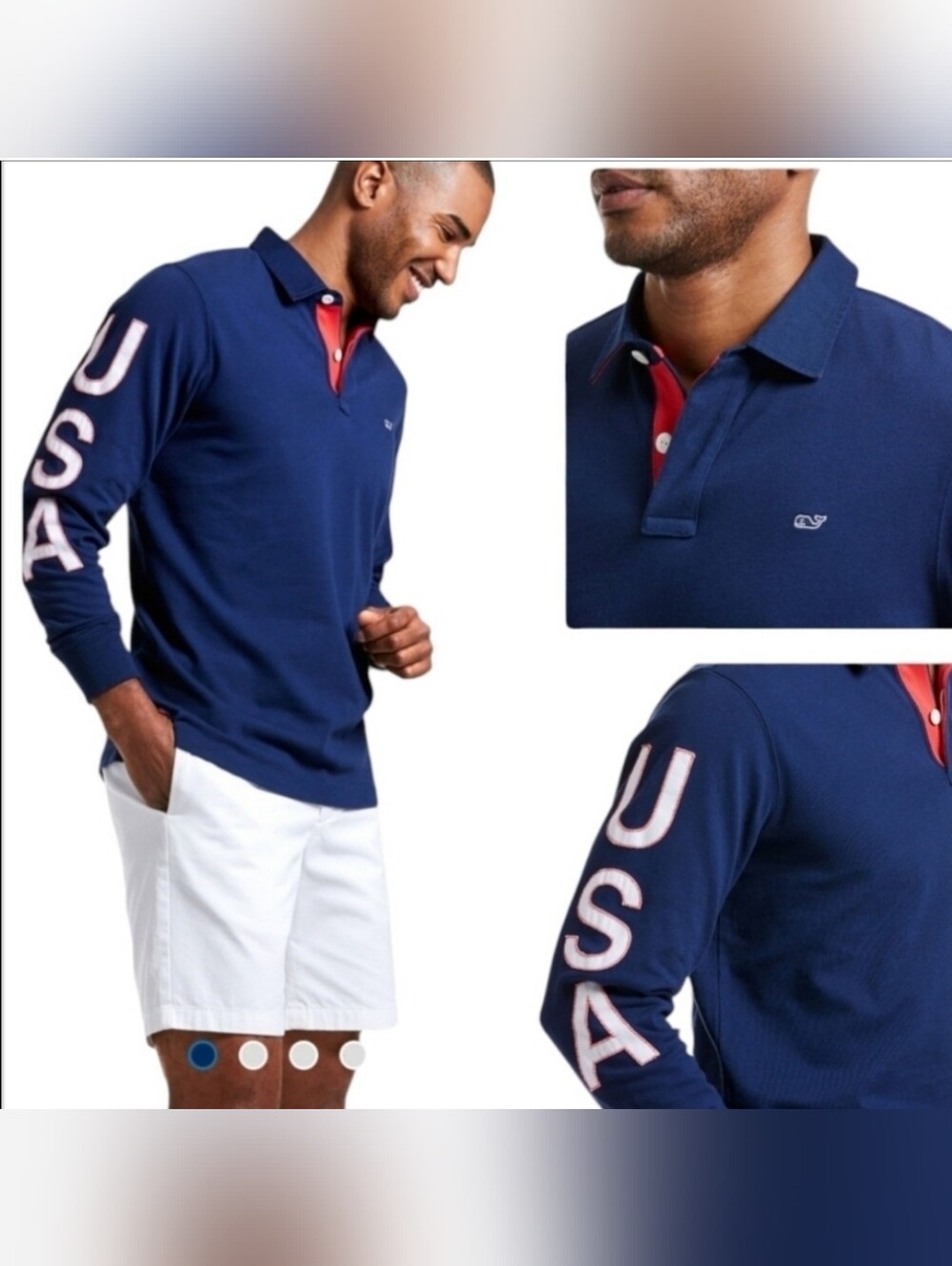 Vineyard Vines USA Rugby Shirt Sz S